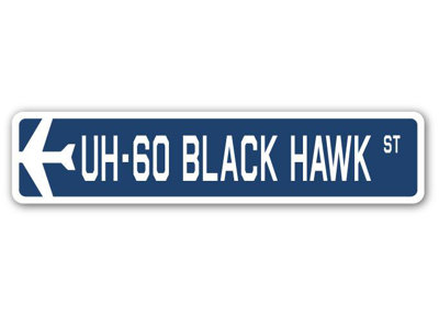Plaque de rue Bozeman UH-60 Black Hawk Air Force