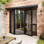 Porte de patio pliante en aluminium noire pliante à droite 96 po x H 80 po (3 + 0) avec 𝗥𝗲𝘁𝗿𝗮𝗰𝘁𝗮𝗯𝗹𝗲 𝗦𝗰𝗿𝗲𝗲𝗻 -124594687-124594689