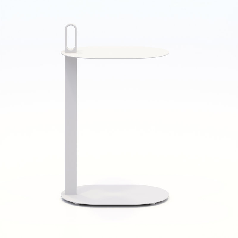 Table de bout en acier 29 po Alden, Blanc