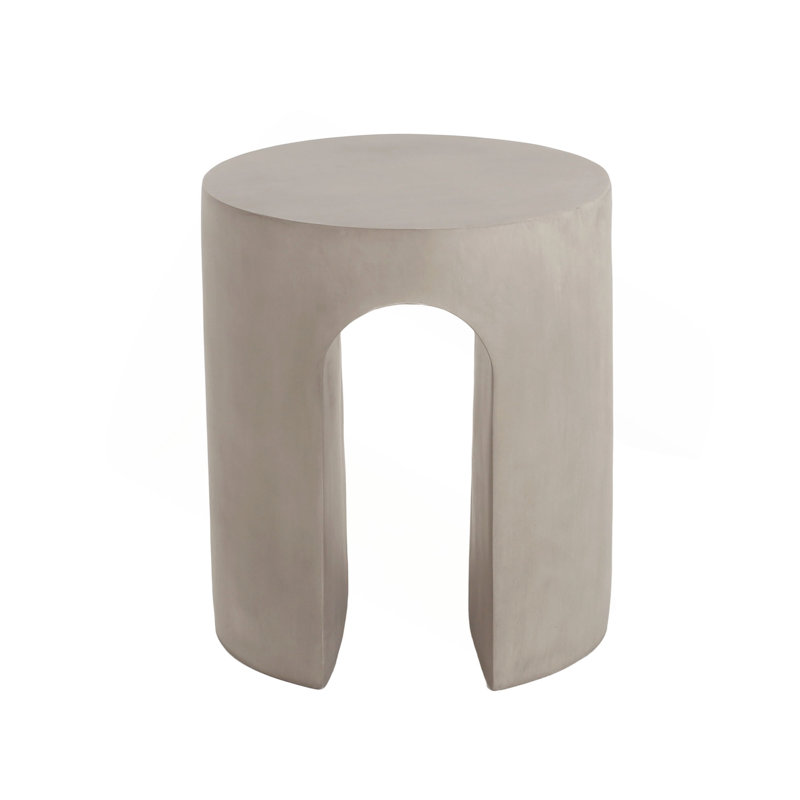 Outdoor MGO Round  With U-Shape Side Table