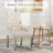 Upholstered Tufted Arm Dining Chairs-648702697