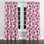 Rideau simple à motif de léopard rose avec motif de filles - 1 panneau