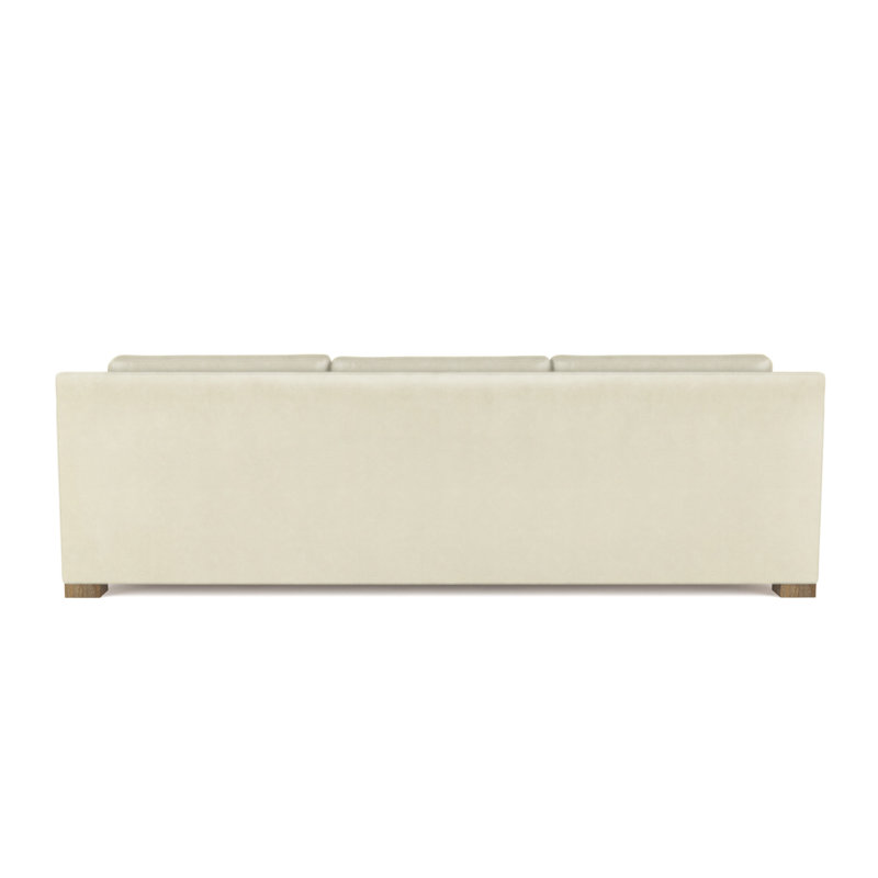 Mercer Track-Arm Sofa, Weathered, 33.5" H x 108" W x 39" D, Vintage Leather Alabaster