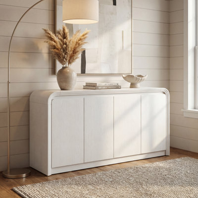 Armoire de rangement en MDF à 4 portes Curved Edge