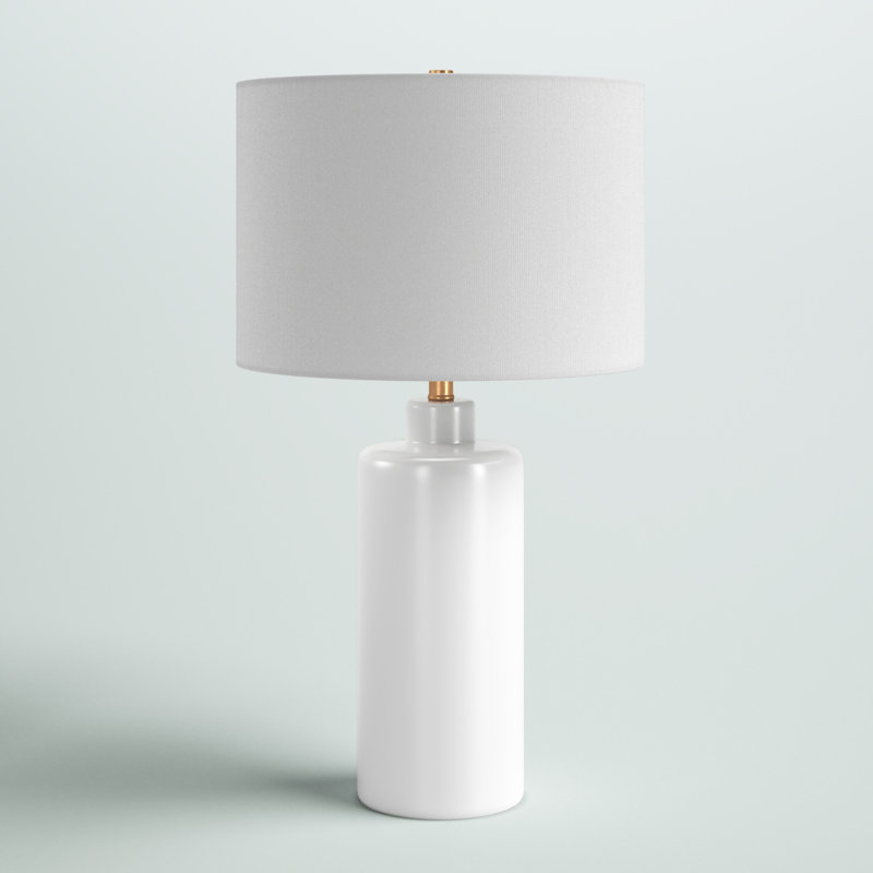 Carlina Ceramic Table Lamp, Matte White