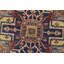 Tapis oriental en laine bleu noué à la main 7 pi 9 po x 7 pi Heriz Heriz