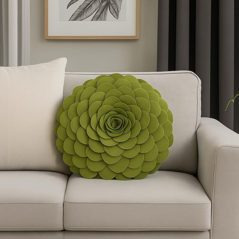  Housse de coussin en polyester, 13 po x 13 po, Housse de coussin seulement - sans coussin, Lime