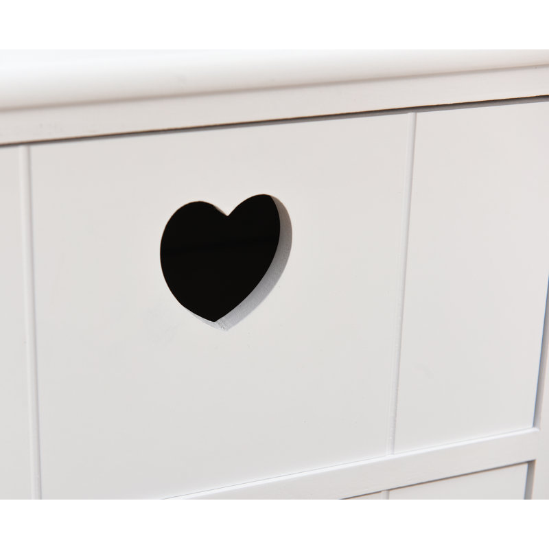 Krebs 2 Drawer Bedside Table, White
