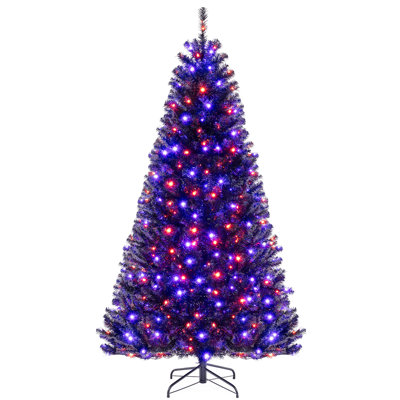 Ebern Designs 7 Halloween Tree Artificial Decoration Tree w/1040 Branch Tips 6 Lighting Modes