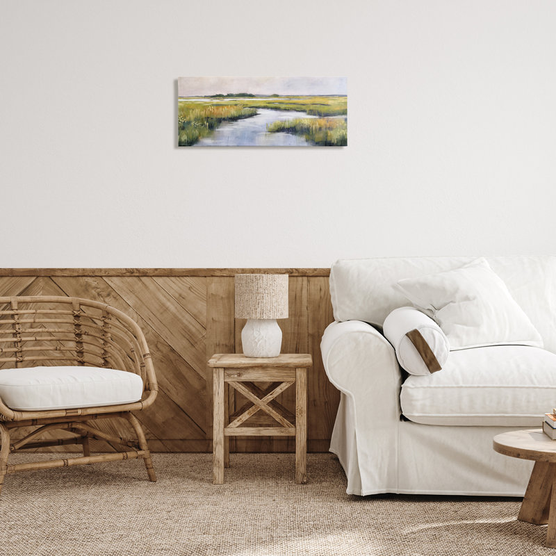 Art mural sur toile Grassy, H 10 po x l 24 po