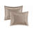 7-Piece Comforter Set Queen Size, Polyester Charmeuse With Pleating Detail & Hypoallergenic Filling, Taupe-122444097