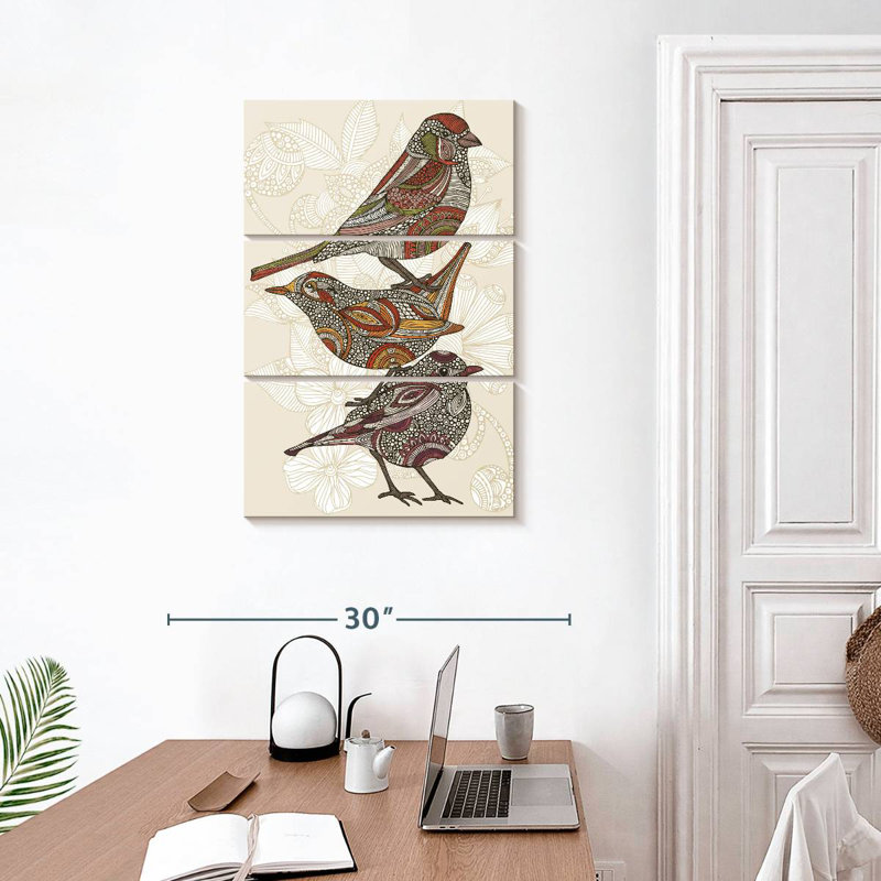 Brampt Three Little Birds Flowers, 32" H x 20" W