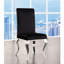Chaises d'appoint de salle à manger en 2, tissu noir recouvert d'un cadre en acier inoxydable, velours et motif, rembourré de mousse, aucun assemblage requis 2 pour la pièce, structure, finition, haute densité