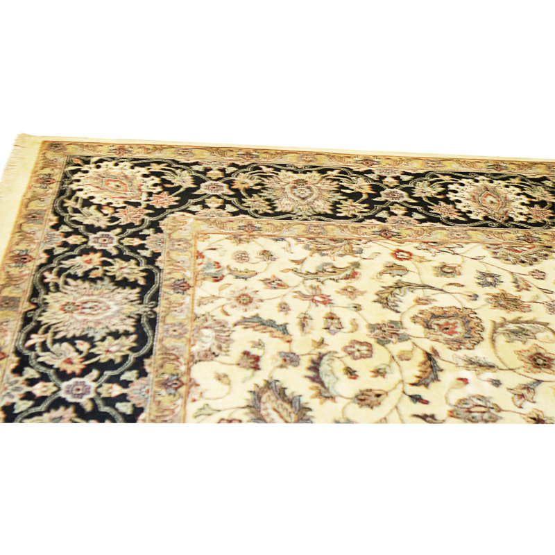 High-Quality Hand-Knotted Gold And Black Area Rug