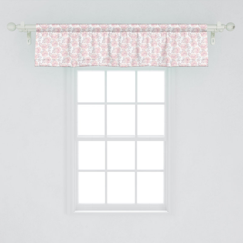 Ensemble de 2 cantonnières roses Ambesonne, L 54 po x L 12 po