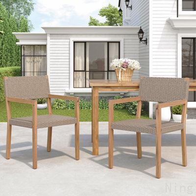 Ensemble de 2 chaises de salle à manger d'extérieur
