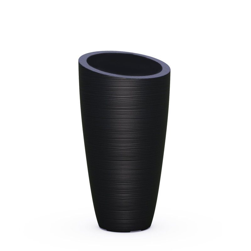 Jardinière en plastique Marazzi, Noir, H 42 po x l 22 po x P 22 po