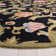 Tapis noir en laine crocheté à la main Hollander