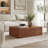 Burl Walnut Veneer Long Coffee Table