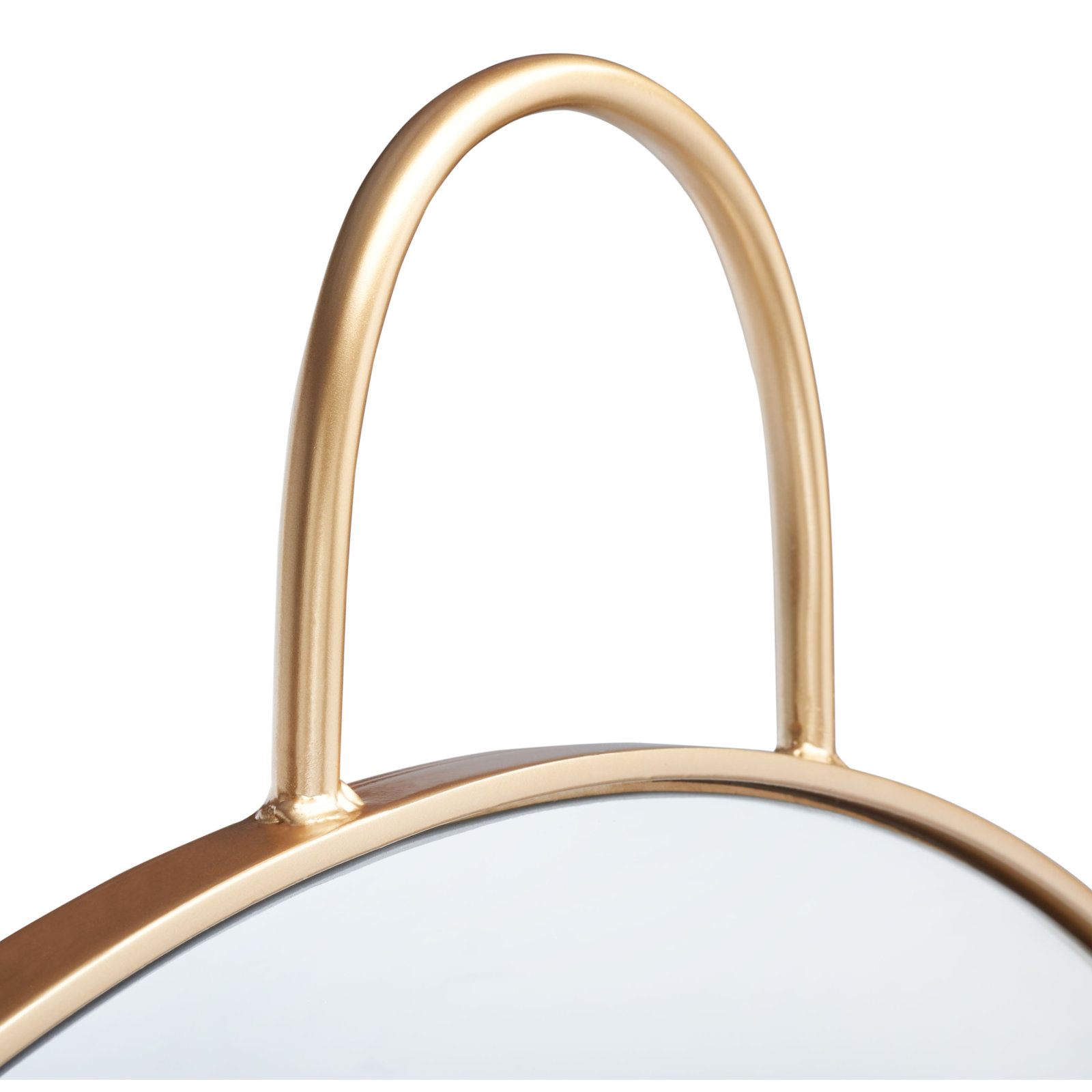 Kathy Metal Round Wall Mirror, Gold