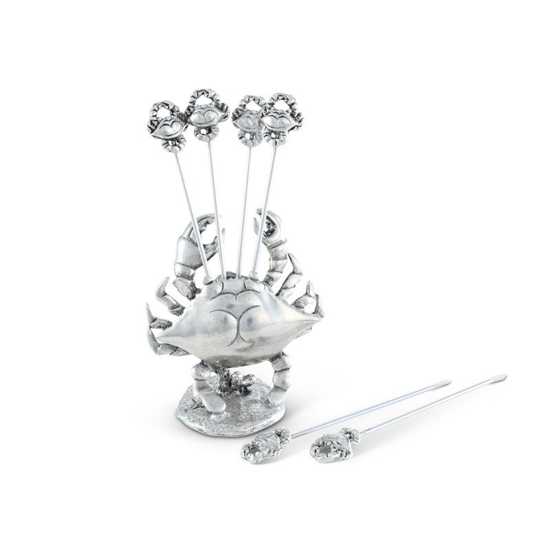 Sea and Shore Pewter Crab Cheese Marker