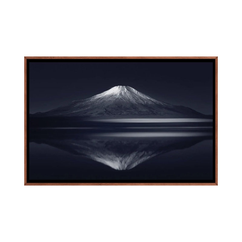 Reflection Mt Fuji by Takashi Suzuki - Floater Frame Print on Canvas