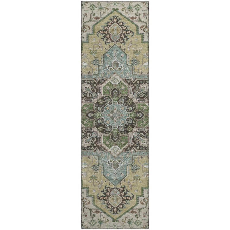 Premium Machine Washable Cossette AMF1036 Oriental Rug, Runner 2'3" x 7'6"