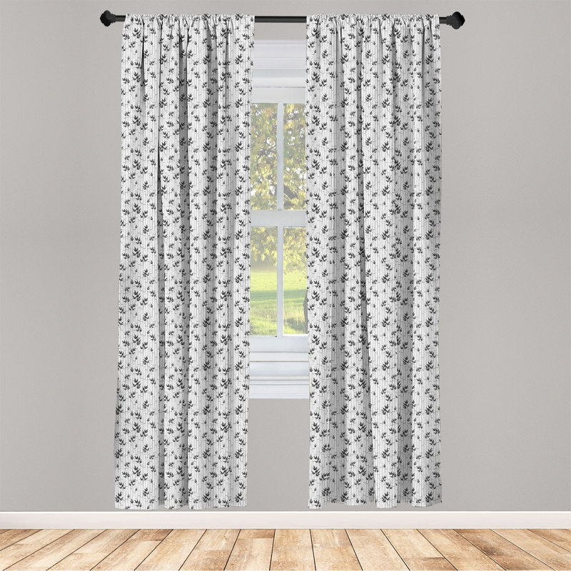 Chinese Forest Semi Sheer Curtains, Width 150 x Drop 175 cm