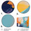 «Blue and Orange Paint Expression 1», art mural abstrait en métal MT134517-270925961