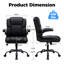 Fauteuil de direction en similicuir avec accoudoirs rembourrés