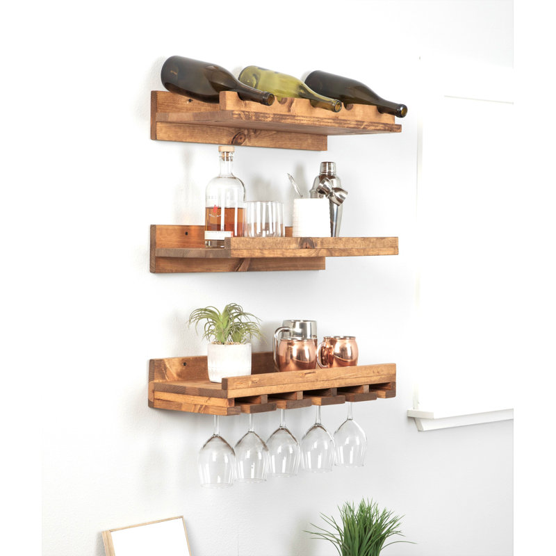 Candelario Solid Wood, 4.25" H x 24" W x 10" D, Walnut