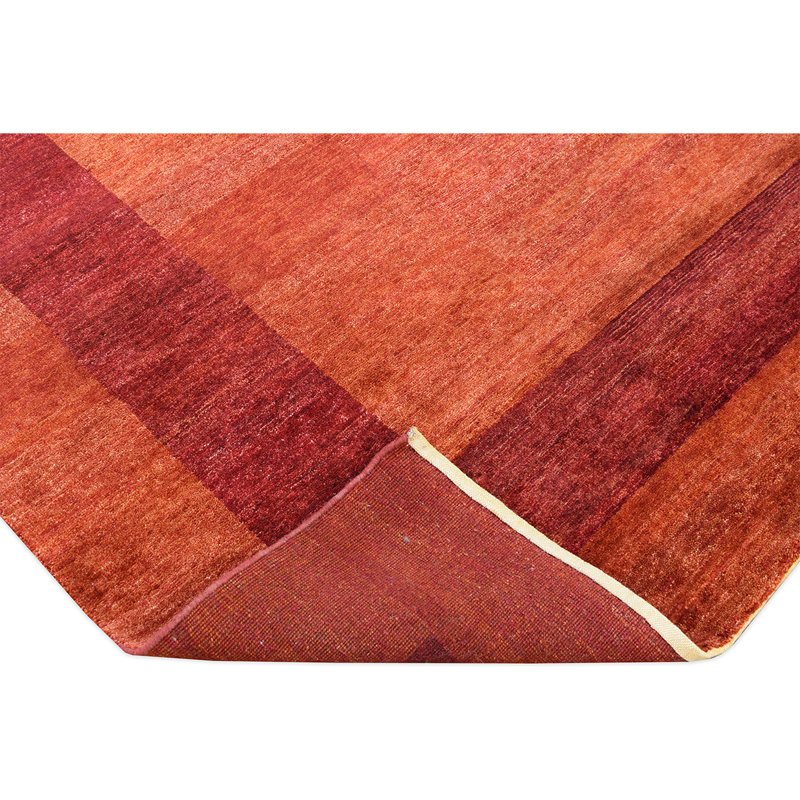 Wool Southwestern Area Rug in Red, Rectangle 8' x 10'