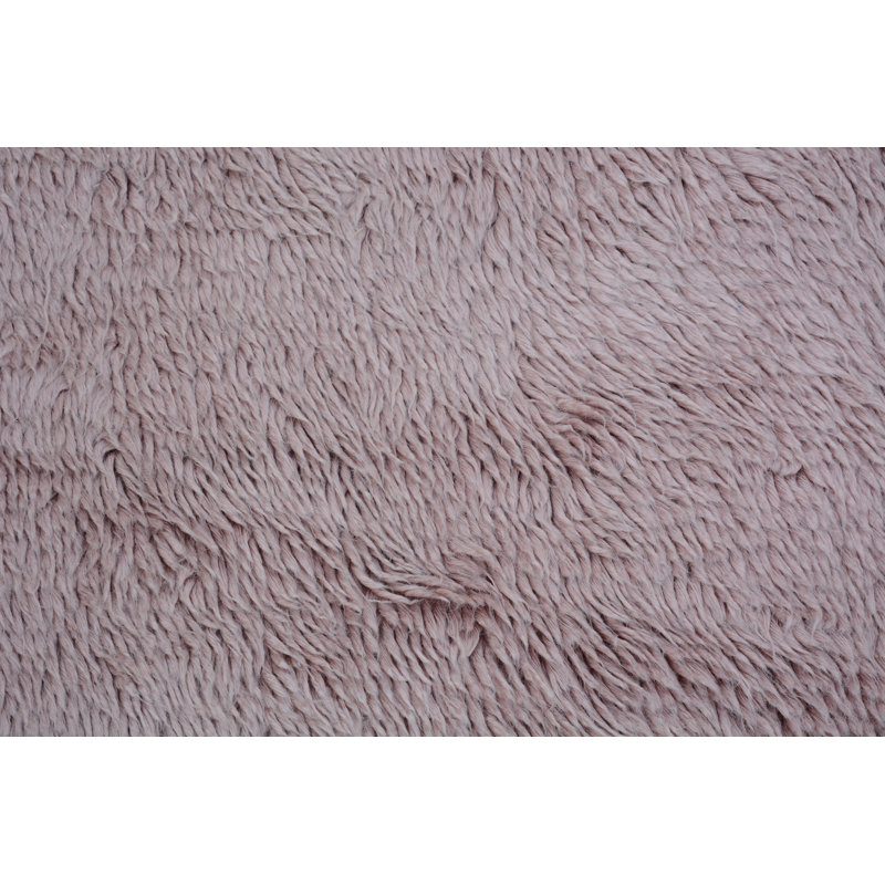 Wool Area Rug in Pink, Rectangle 2' x 3'