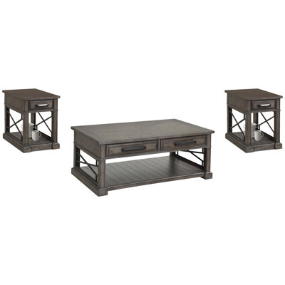 Zenna Cocktail Table With 2 Chairside Tables