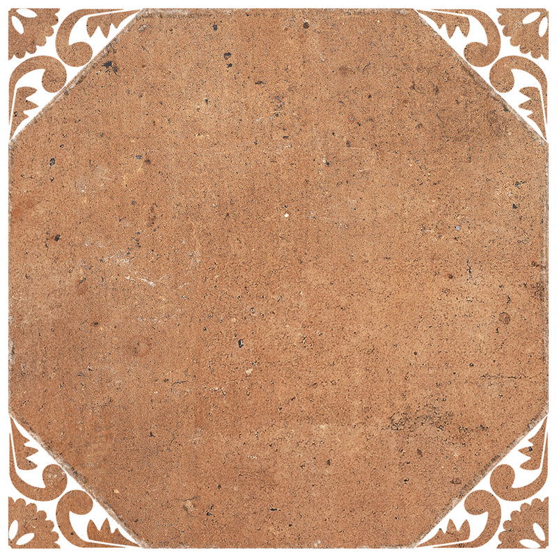 Degas 8-7/8 In. X 8-7/8 In. Porcelain Floor And Wall Tile, Brown/White