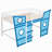 Lessing Full Loft Bed with Built-In Stairs