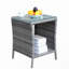 Table basse d'extérieur 1 table basse avec verre trempé transparent