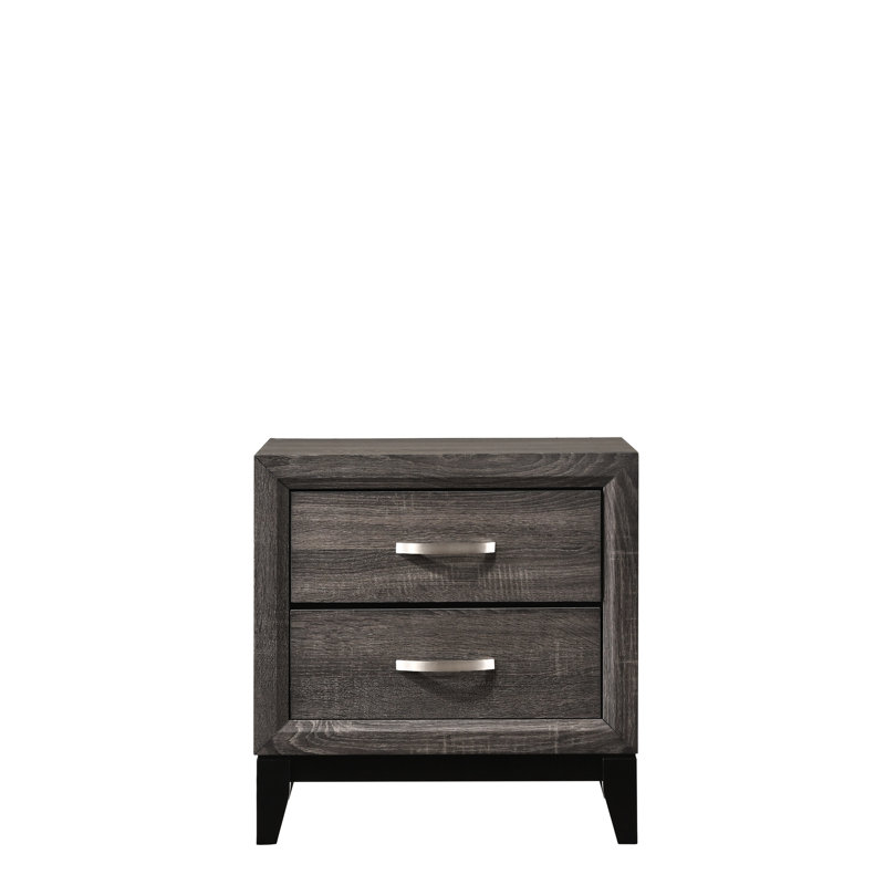 Élégante table de chevet 2 - gris-brun, meuble de chambre à coucher, salon gris-brun, fabrication, Gris brun