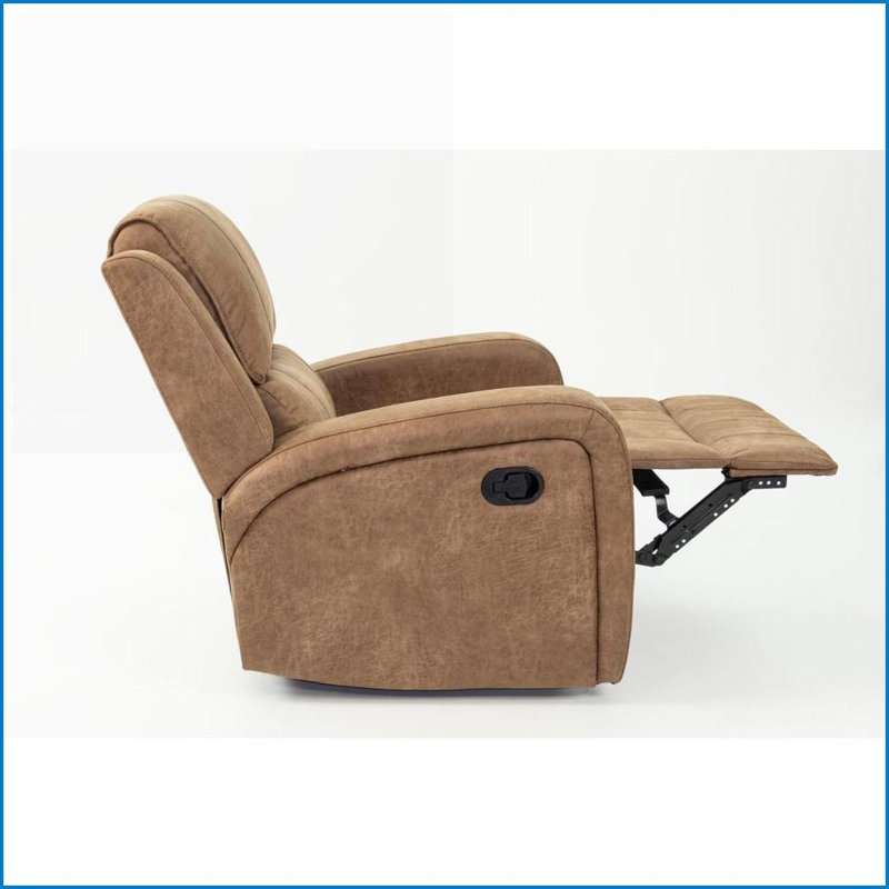 Recliner, Manual Motion Modern Tufted | Chestnut PU Leather