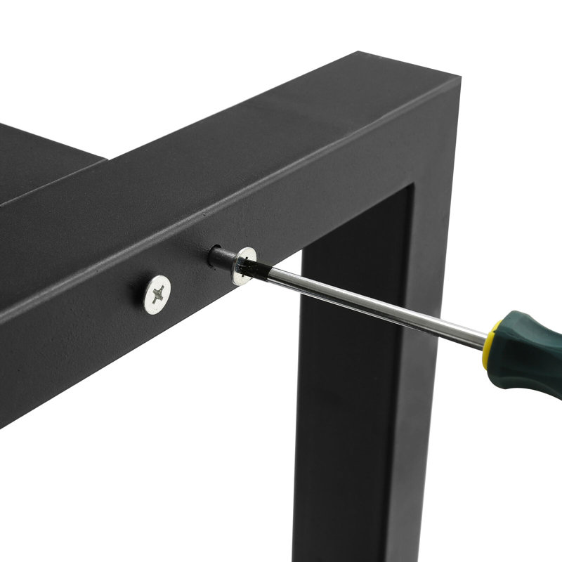 Pied de table en métal Ericia, H 16 po x l 15,75 po x P 10,47 po