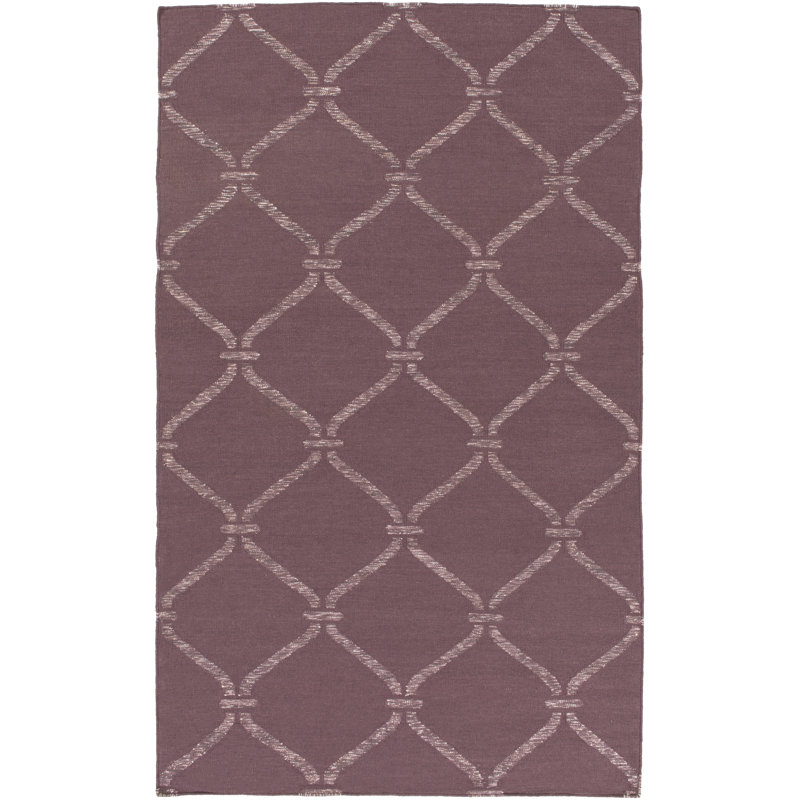 Tapis mauve tissé à la main Pennyfield, Rectangle 2 pi x 3 pi