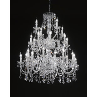 Novara 28 - Light Candle Style Chandelier