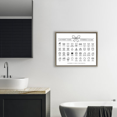 Cadre flottant pour la lessive, symbole par lettres et doublure