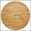 Table basse ronde en bois massif d'érable Isbell avec tablette inférieure pour rangement et présentation