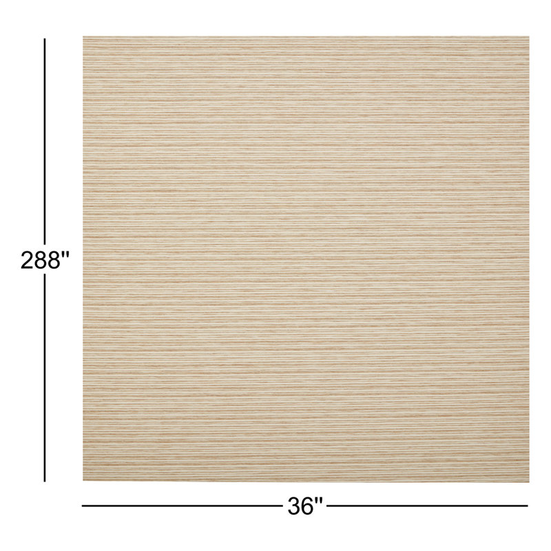Rufas Tight Weave Jute Authentic Grasscloth Wallpaper, Natural/White