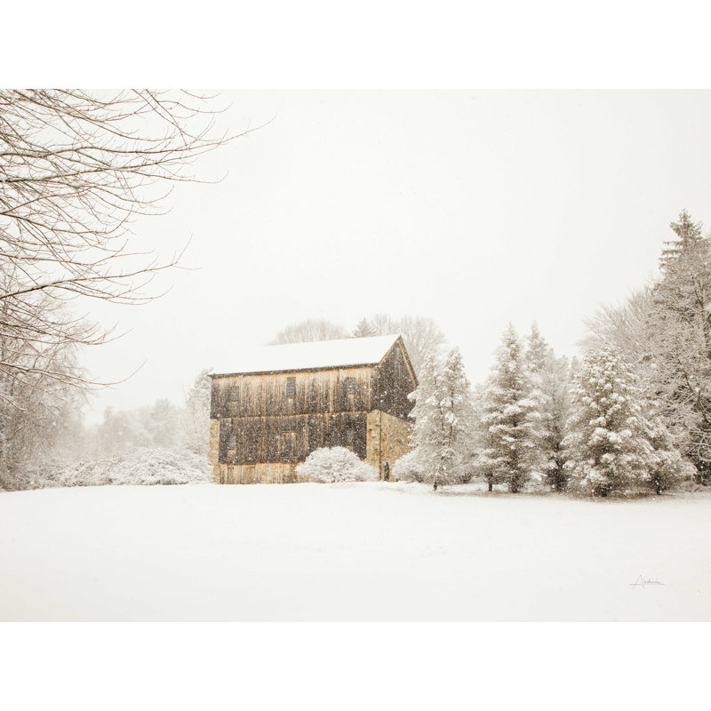 Première neige - reproduction sur toile, H 12 po x l 16 po