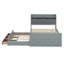 Lit en bois avec tête de lit (prises intégrées) - Conception extensible + lit gigogne simple et 3 tiroirs de rangement-118036956-118036958