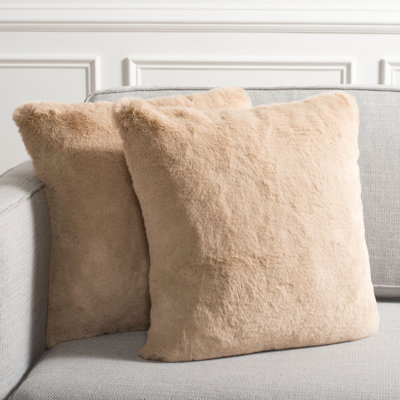 Faux Fur Throw Pillow