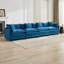Canapé Cloud 4 places (le repose-pieds n'est pas inclus), canapé modulaire moderne, pour le salon, la chambre à coucher et les appartements, coussin de siège rembourré à double couche confortable, tissu chenille respirant, bleu