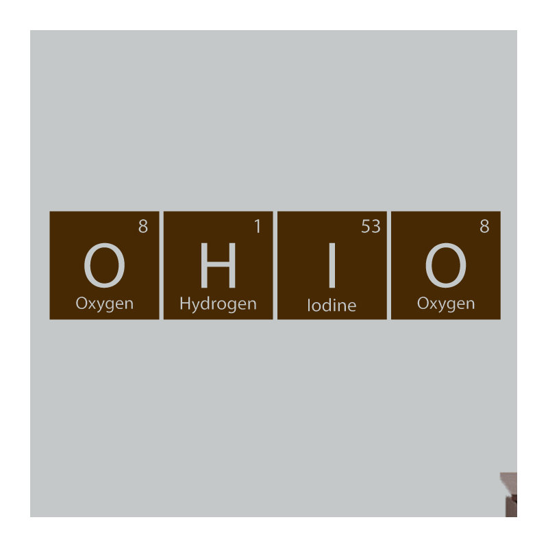 Décalcomanie murale ohio de table, Brun